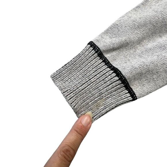 BKE Mens 1/4 Zip Sweater Size Medium Gray Athletic Fit Mock Neck Ribbed Cuff - Picture 7 of 10